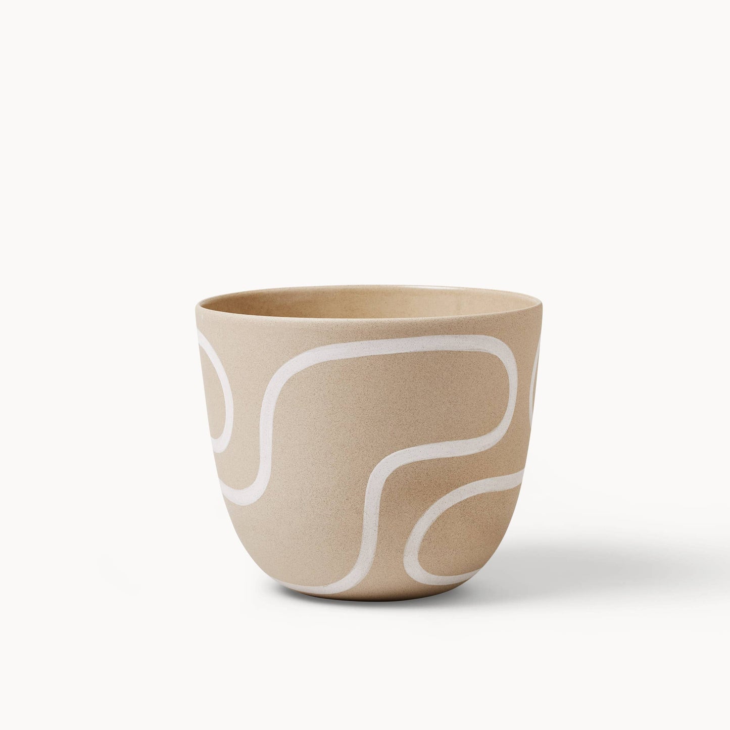 Franca - Stoneware White Outline Planters