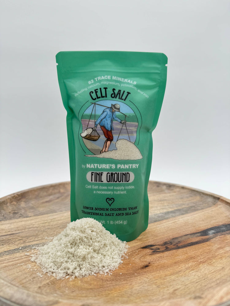 Celt Salt By Nature's Pantry - Celtic Sea Salt, Fine Ground - 1lb (16oz) Resealable Bag