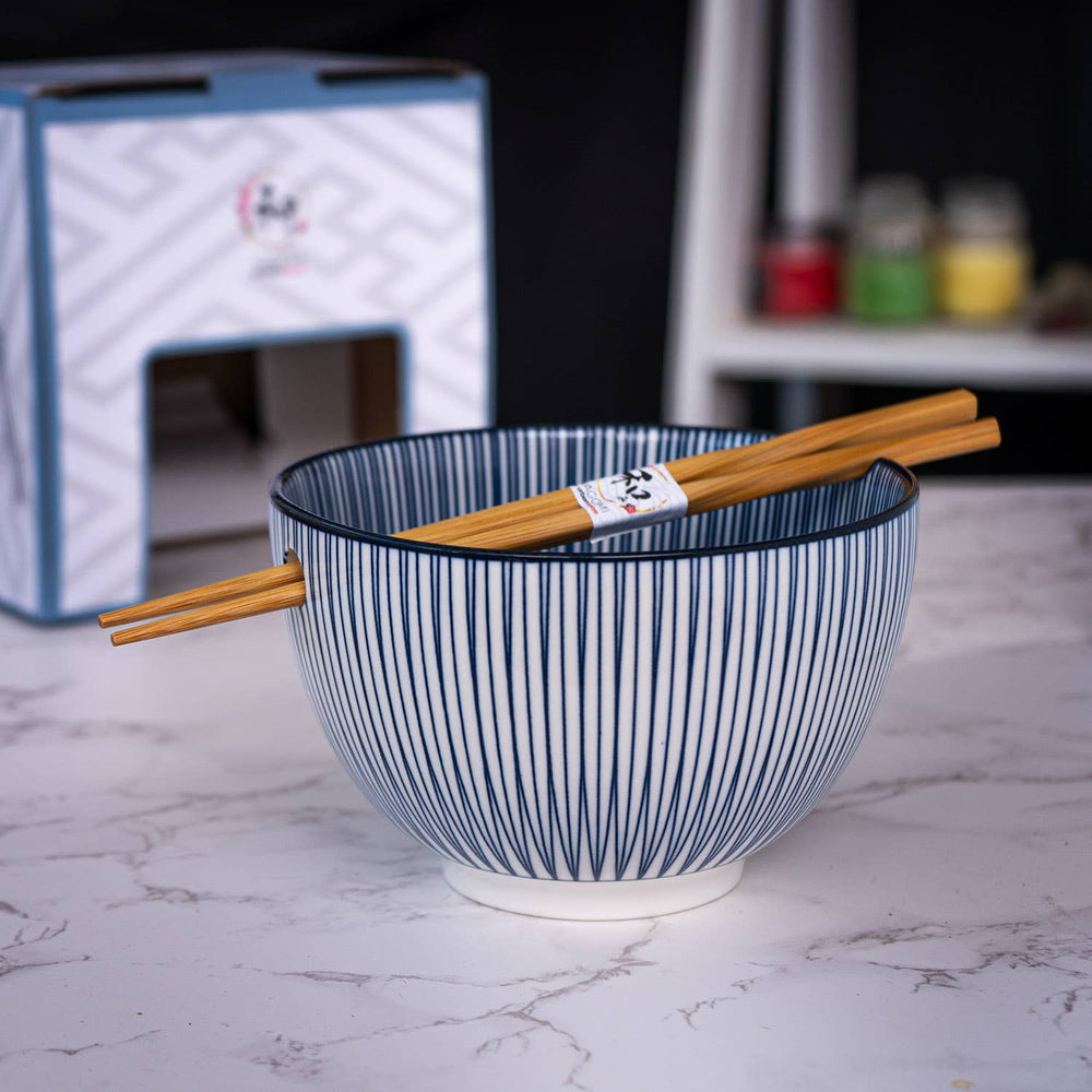 Urban Tokyo Tokusa Design Bowl With Chopsticks