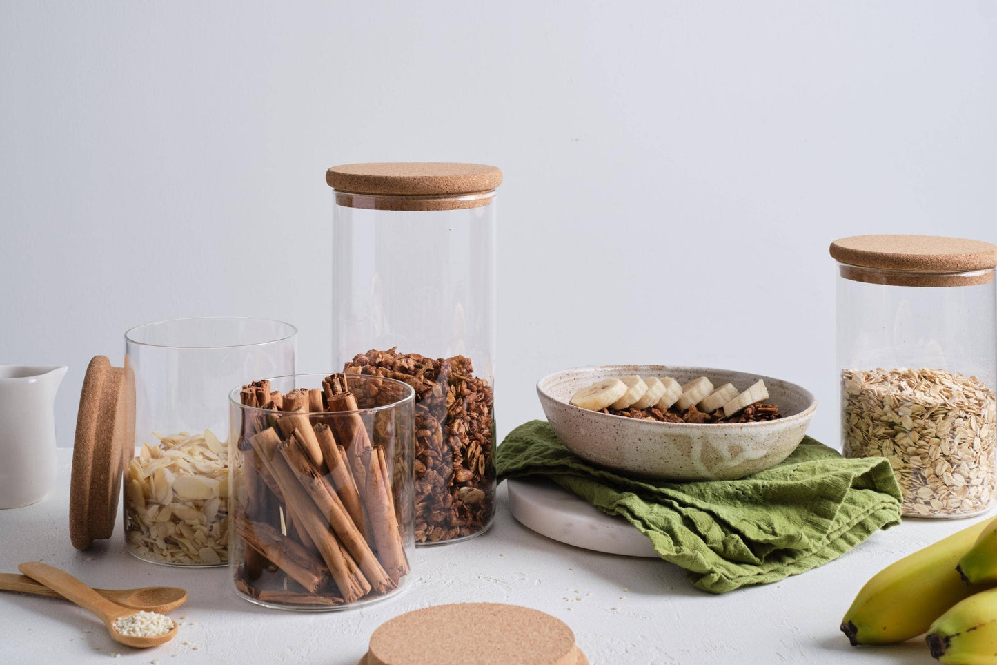Canister Borosilicate with Cork Lid, 30oz