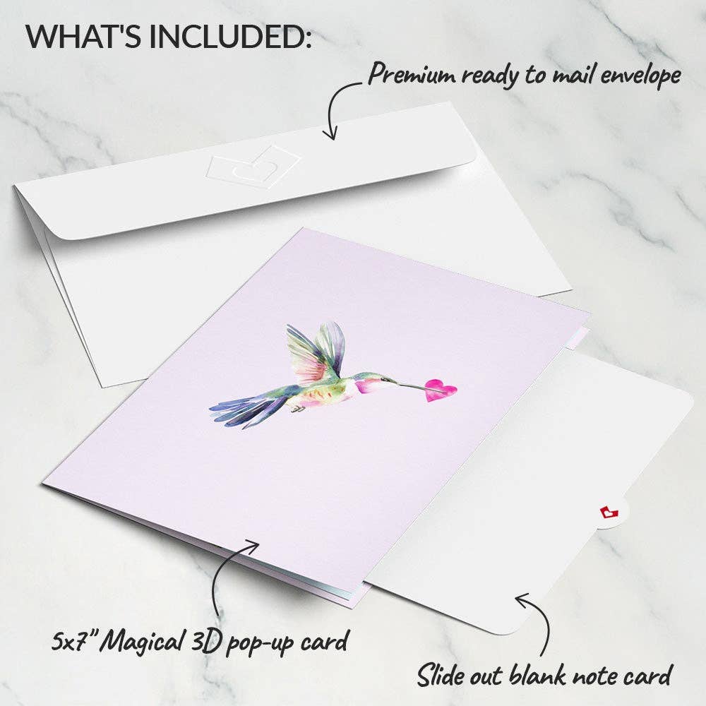 Lovepop Love in Bloom Hummingbird Pop-Up Card