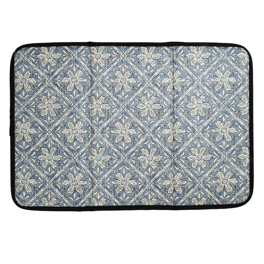 Once Again Home Drying Mat - Jen Owens Fabrique Majolica Blue