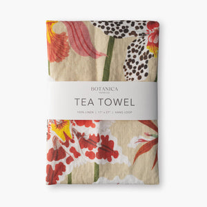 Botanica Paper Co. Orchids 100% Linen Tea Towel