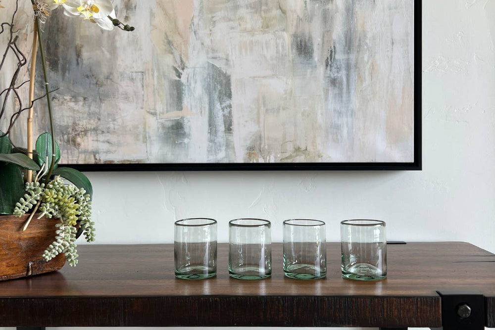 Handblown Mexican DOF Glasses, Clear