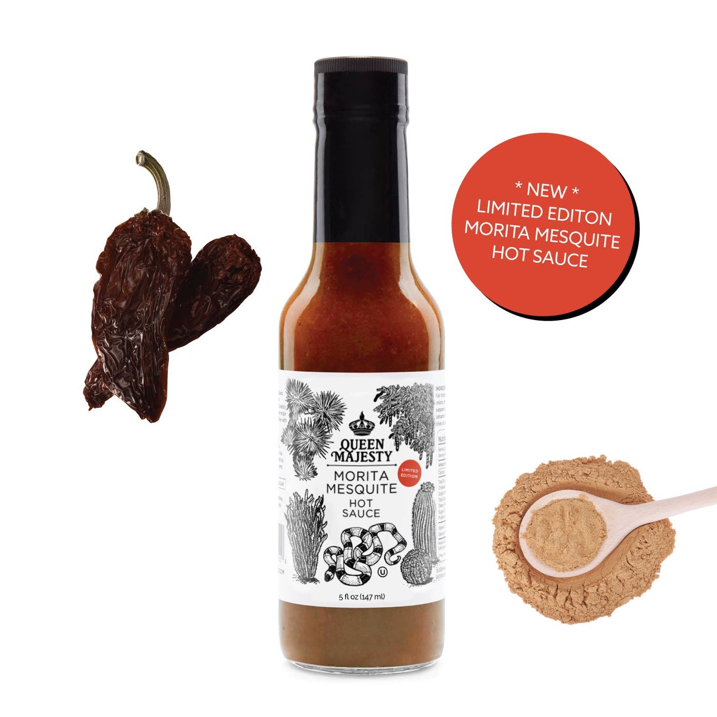 Queen Majesty Hot Sauce LIMITED EDITION Morita Mesquite Hot Sauce