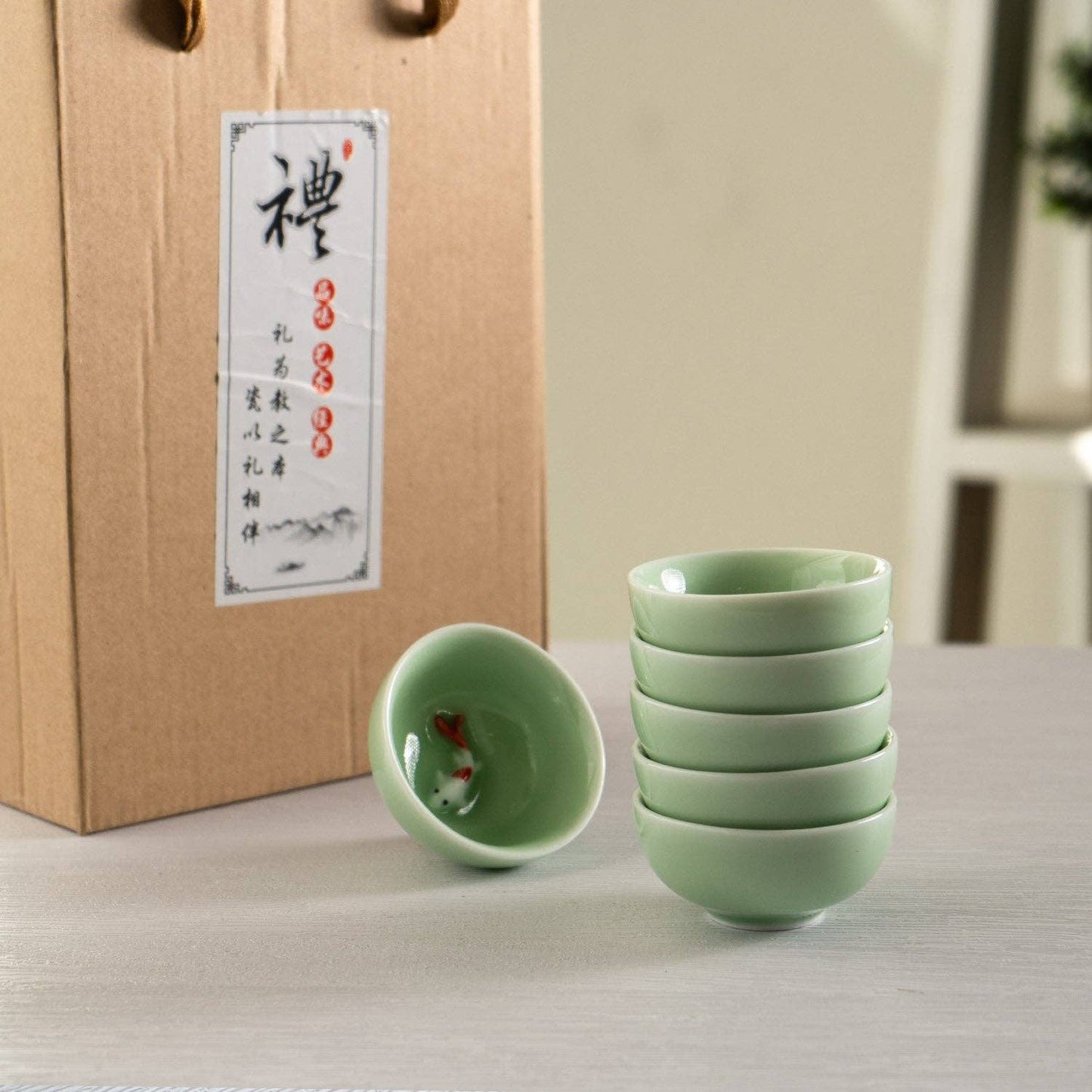 Koi Fish Kung Fu Tea Cup/Bowl, 2.5"
