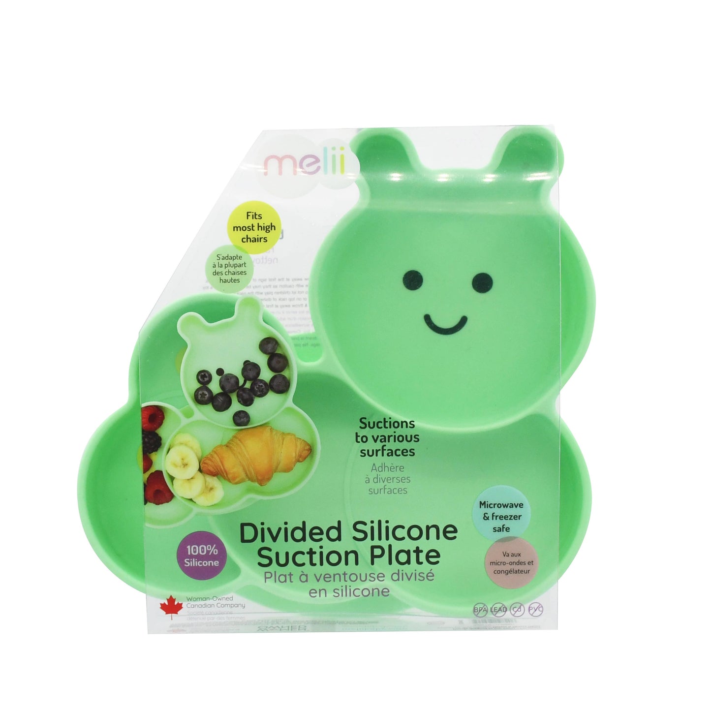 melii Divided Silicone Suction Plate