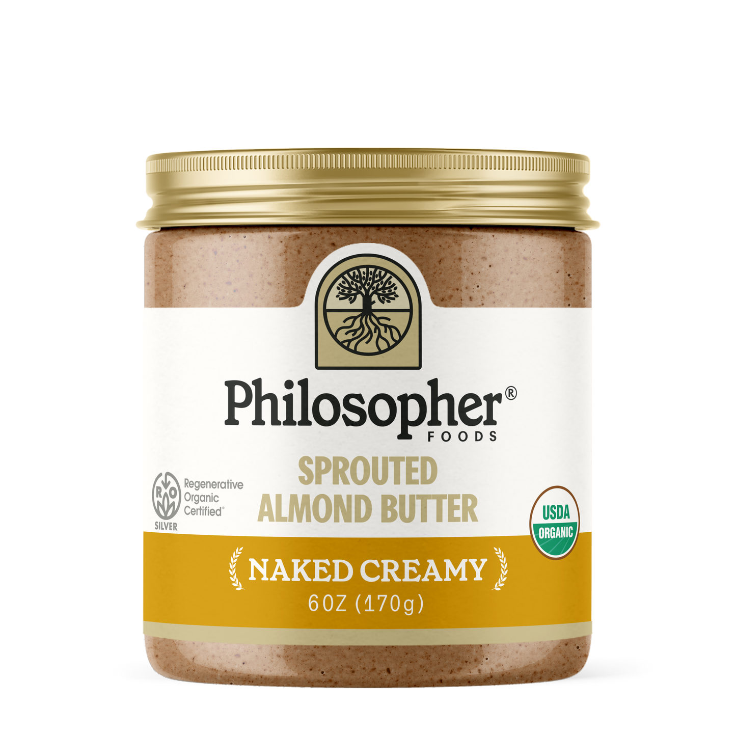 Philosopher Foods Naked Creamy Sprouted Almond Butter, 6oz