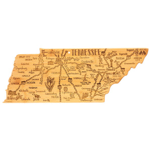 Totally Bamboo - Destination Tennessee State-Shaped Serving & Cutting Board