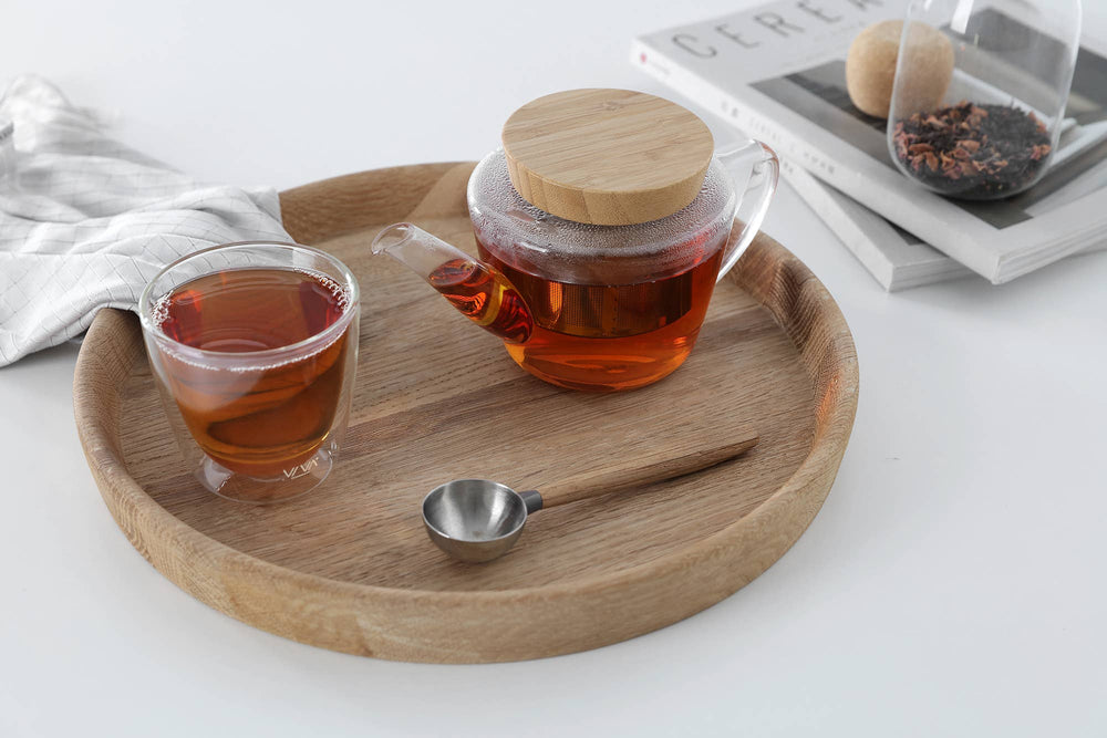 Viva Infusion™ Glass Teapot & Wood Lid w/ Infuser - 17oz / 0.5L