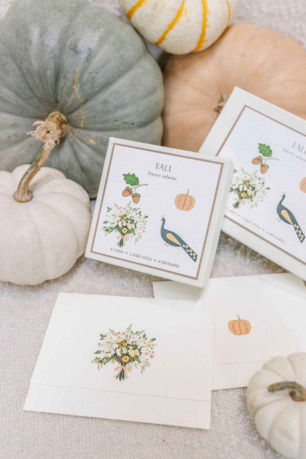 Karen Adams Designs - Fall Florals Individual Notecard