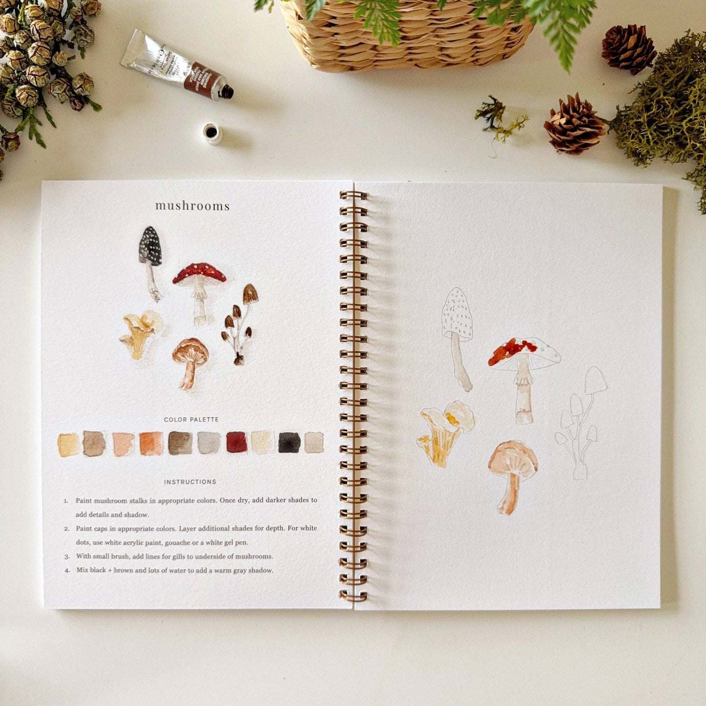 emily lex studio Woodland Watercolor Workbook