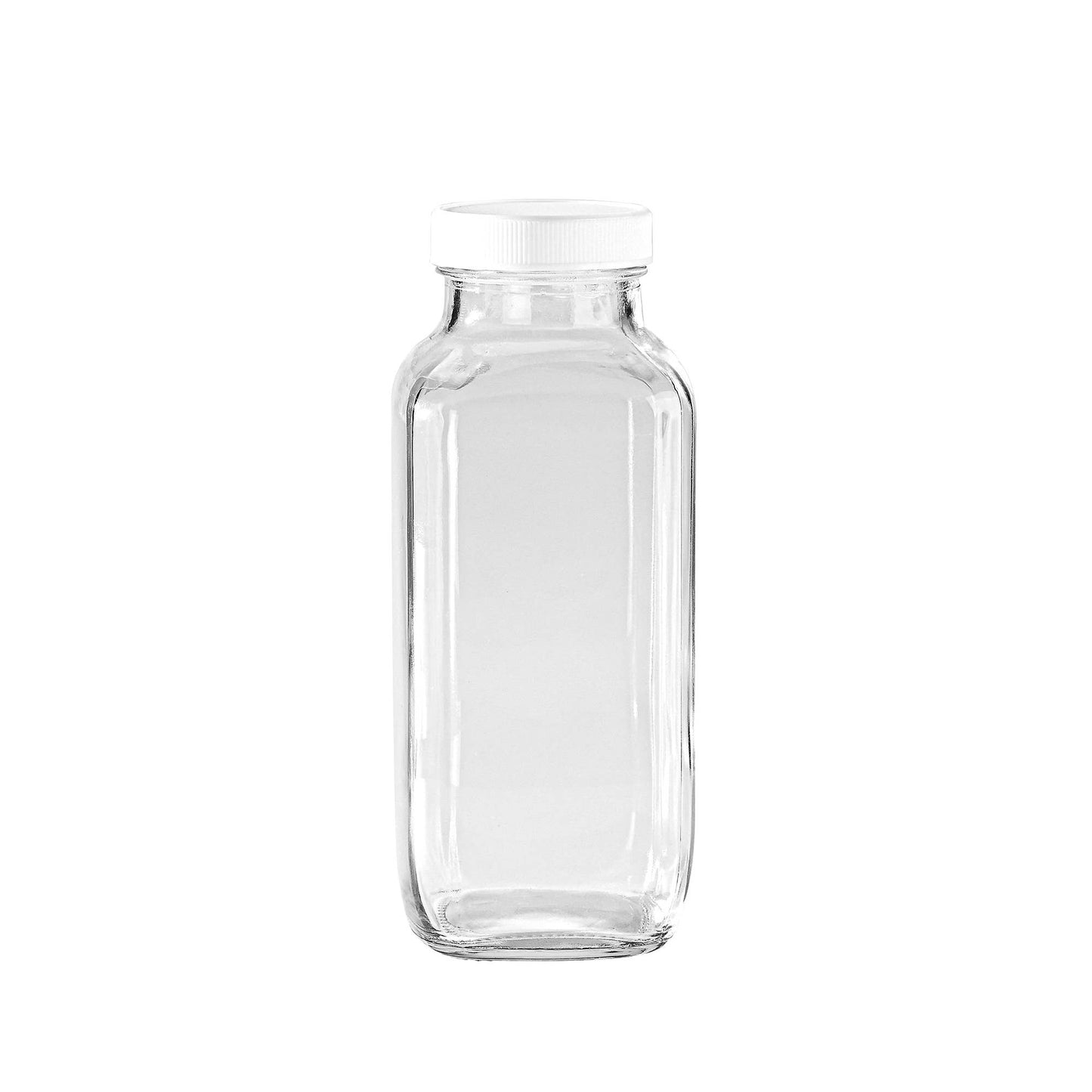 Fox Run Square Glass Milk Bottle, 16.9 oz