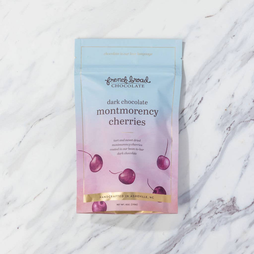 French Broad Chocolate Dark Chocolate Covered Cherries, 6oz