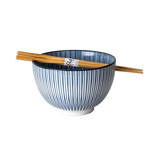 Urban Tokyo Tokusa Design Bowl With Chopsticks