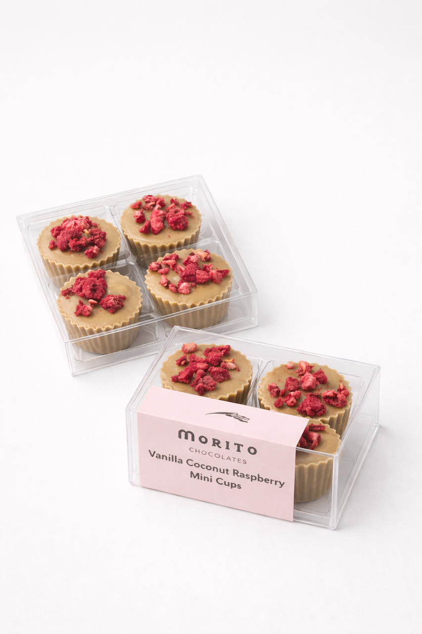 Morito Chocolates - Vanilla Coconut Raspberry- Mini Cups