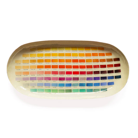 Roomytown Oval Enamel Tray, Nomenclature of Colors