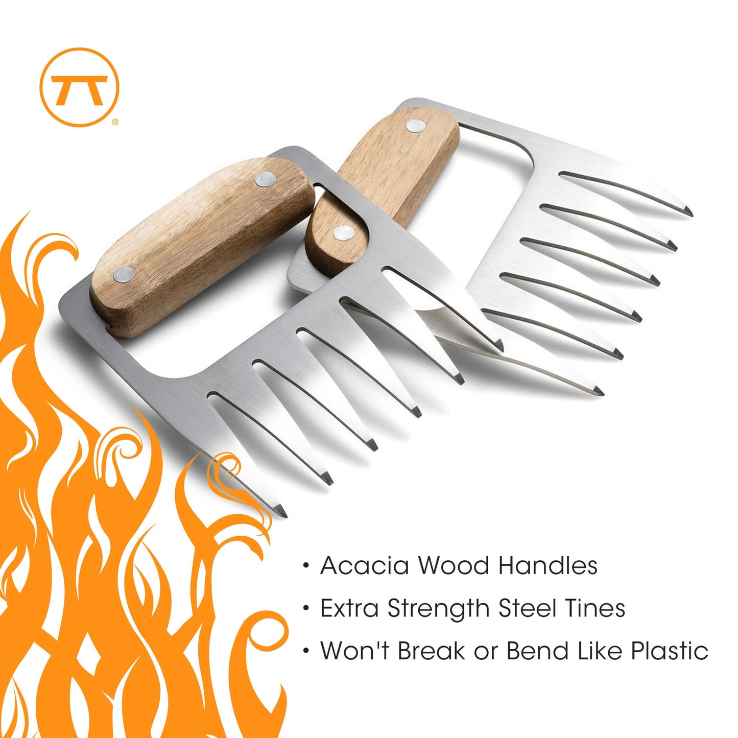 Outset Stainless Steel Meat Shredding Bear Claws,4.4" x 4.2"
