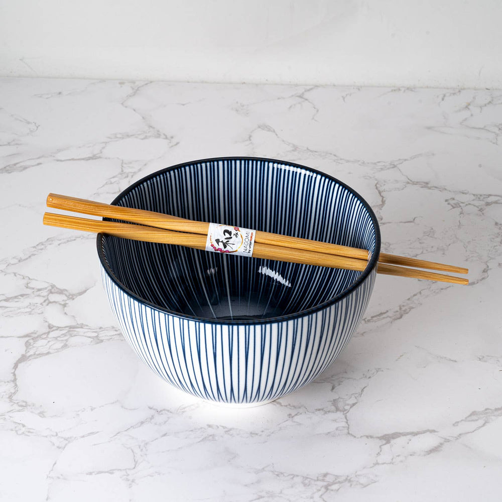 Urban Tokyo Tokusa Design Bowl With Chopsticks
