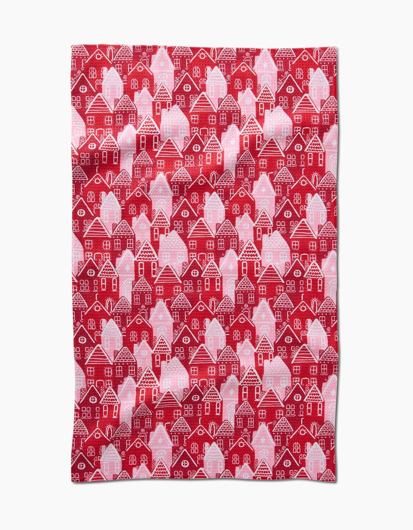 Geometry - Christmas Houses Tea Towel