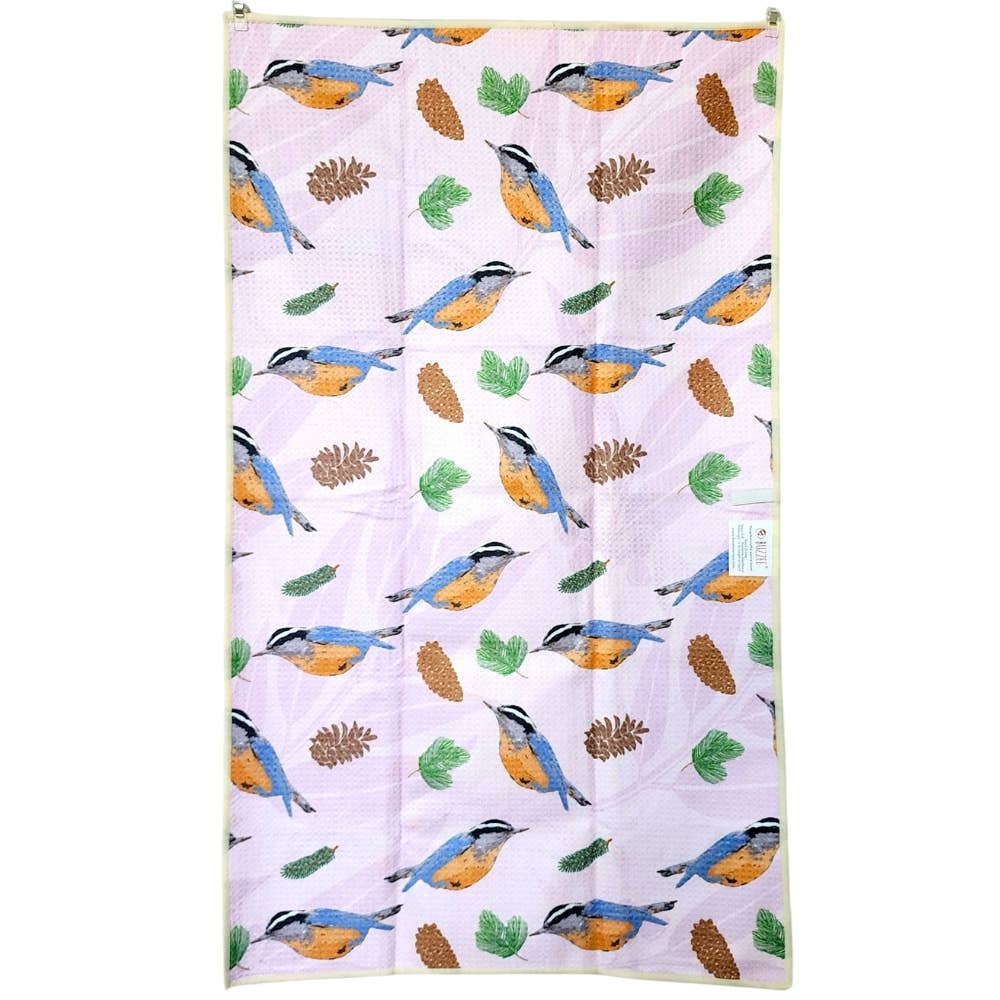 Buzzee - Nuthatch- Dual Sided Tea Towel - Kitchen & Hand Towel