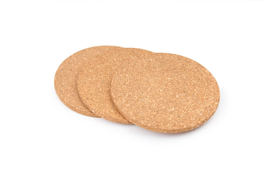 Fox Run Round Cork Trivets, Set of 3, 7.25"