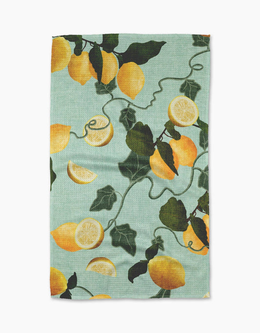 Geometry - Amalfi Lemons Tea Towel