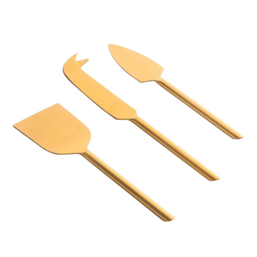 Atlas Gold Cheese Knives, Set of 3