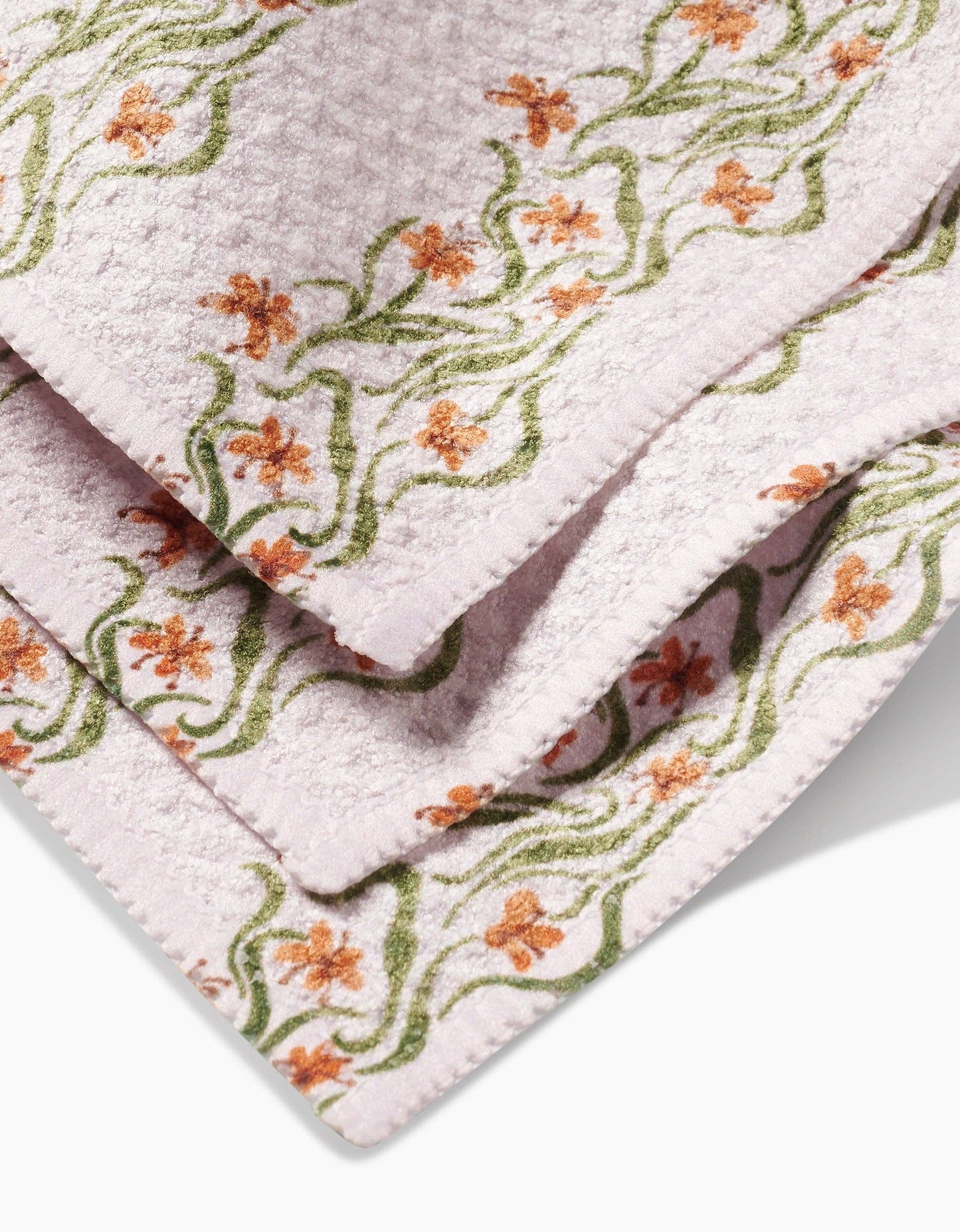Geometry - Floral Fall Stripe Dishcloth Set