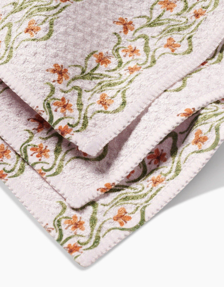 Geometry - Floral Fall Stripe Dishcloth Set