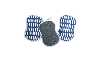 Once Again Home RE:Usable Sponge - Beans in Navy, Set of 3