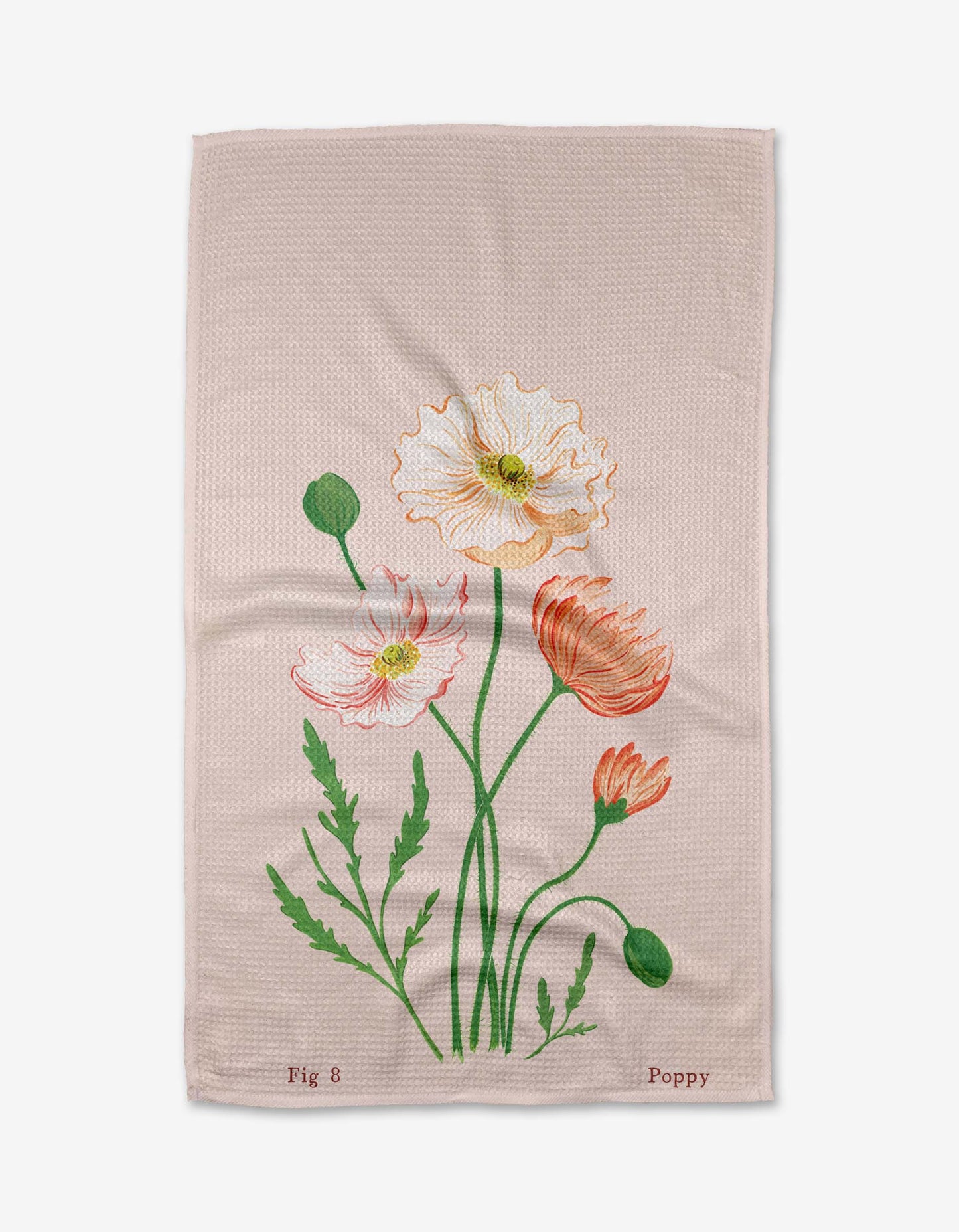 Geometry - August Poppy Tea Towel