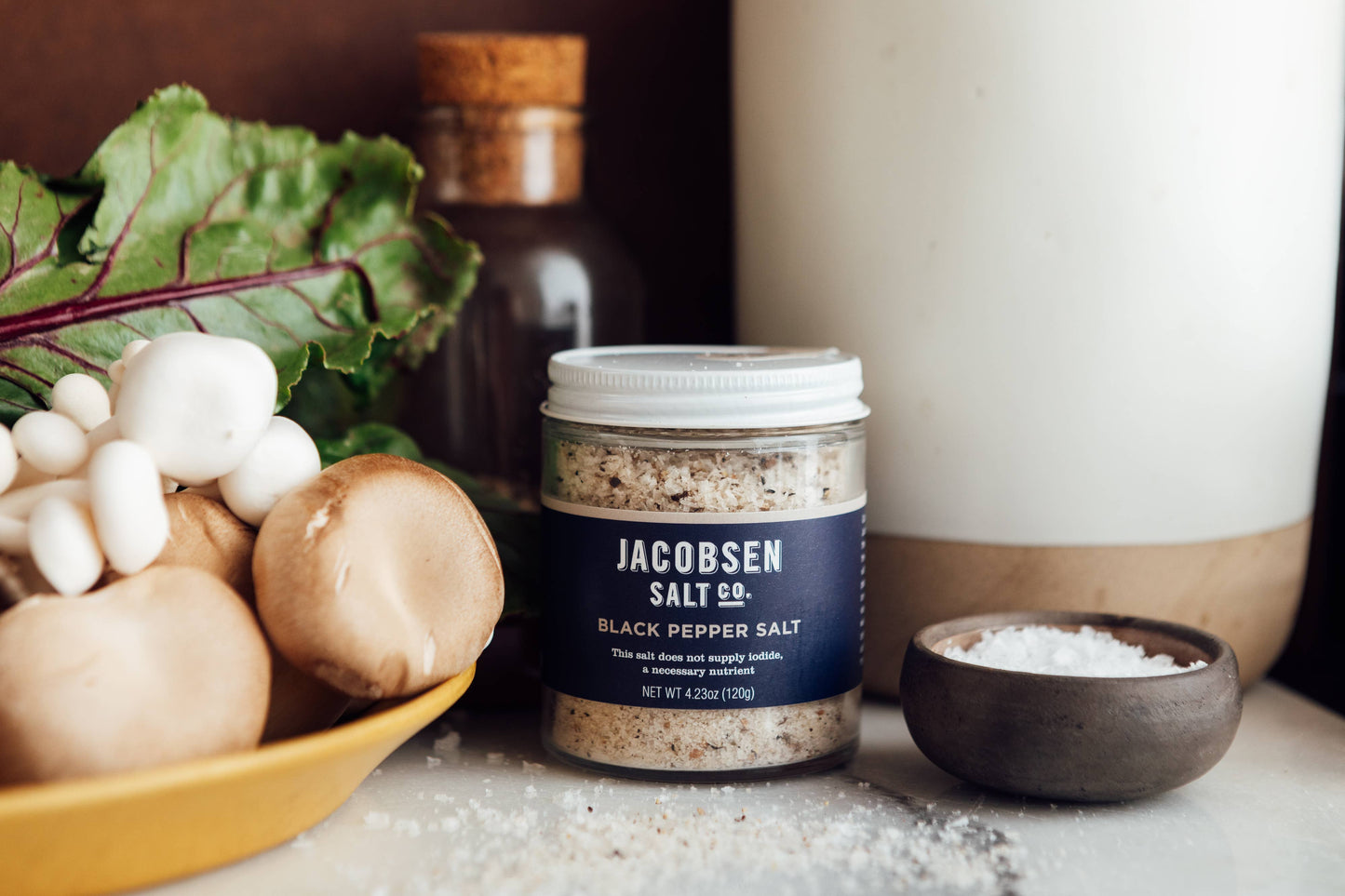 Jacobsen Salt Black Pepper Salt - Infused Sea Salt, 4.23oz