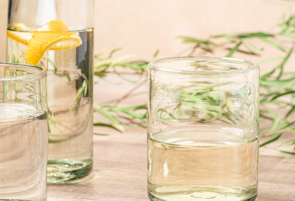 Handblown Mexican DOF Glasses, Clear