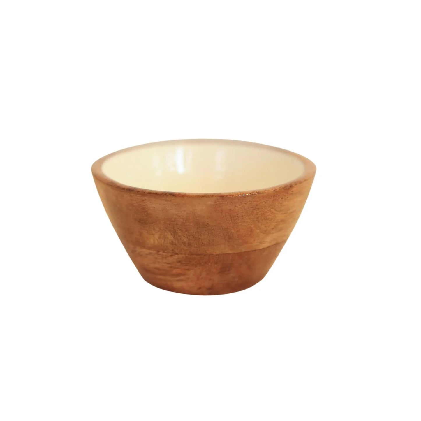 Mango Wood & Enamel Mini Bowl