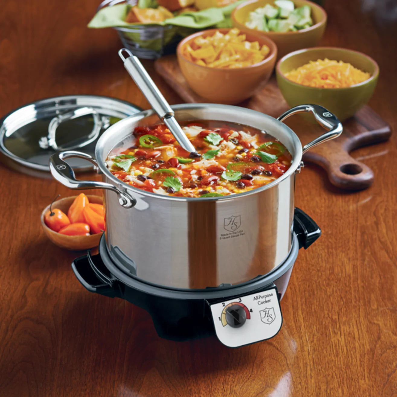 Heritage Steel Stock Pot with Lid, 5 Qt