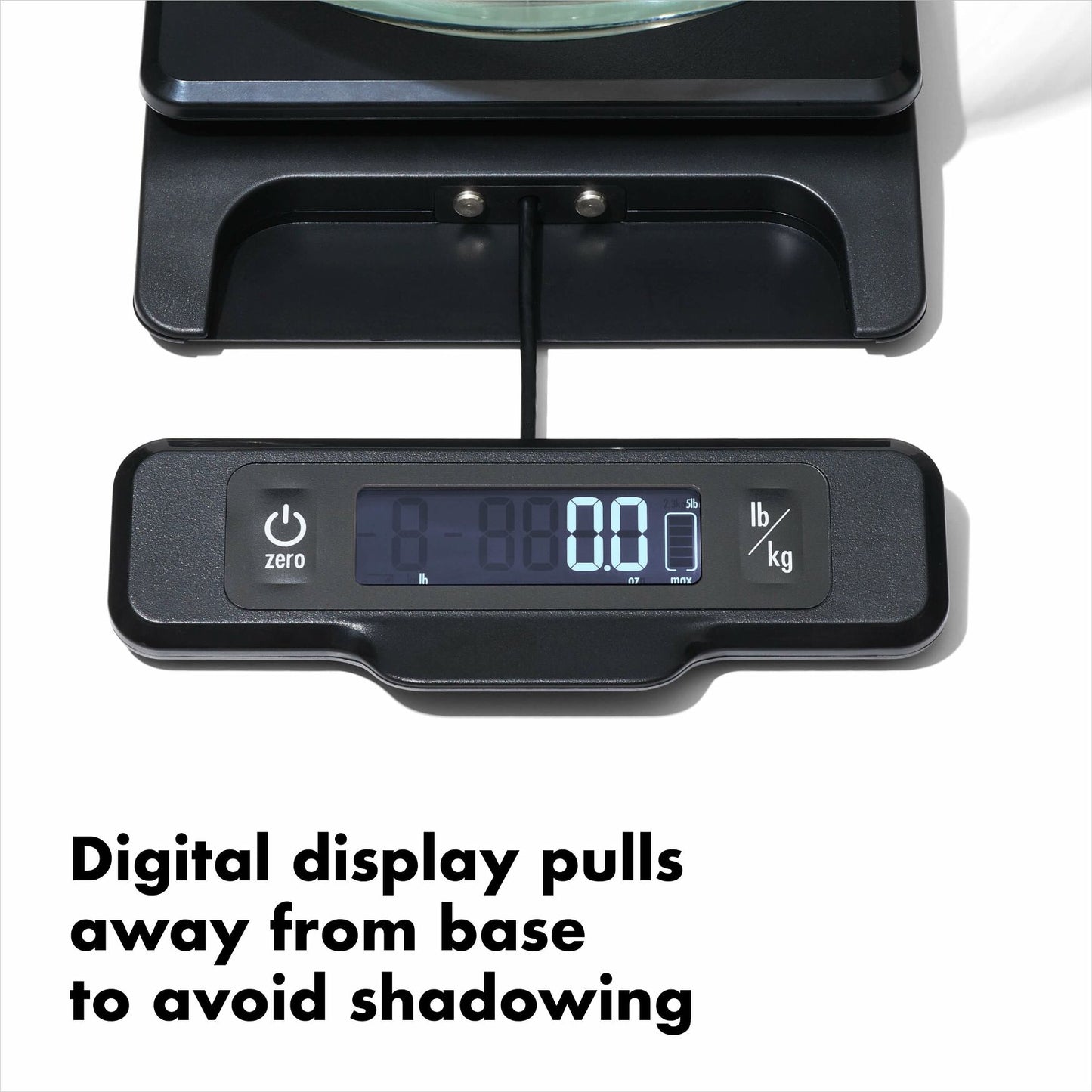 OXO Food Scale with Pull Out Display, Black - 5 Lbs
