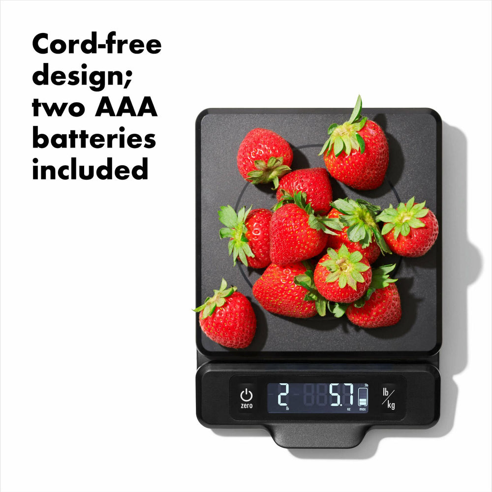 OXO Food Scale with Pull Out Display, Black - 5 Lbs