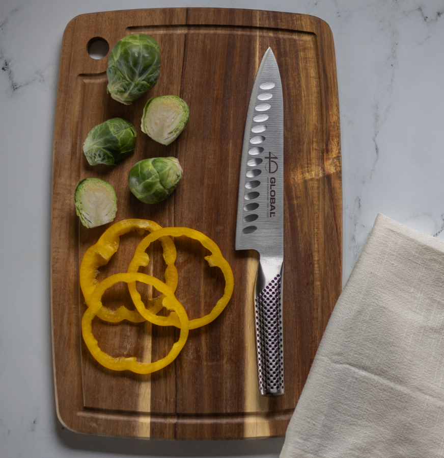 Global 40th Anniversary 7" Chef Knife, Fluted