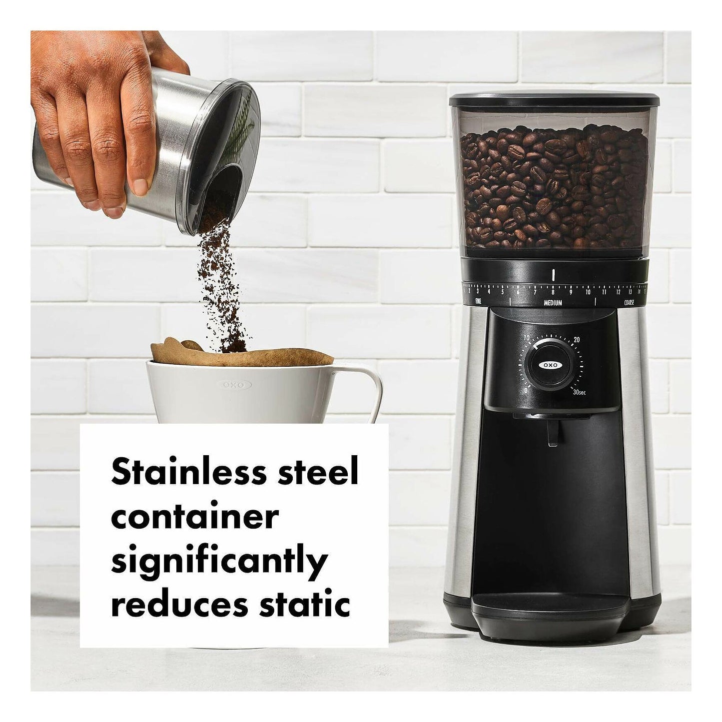 OXO Brew Time Based Conical Burr Coffee Grinder