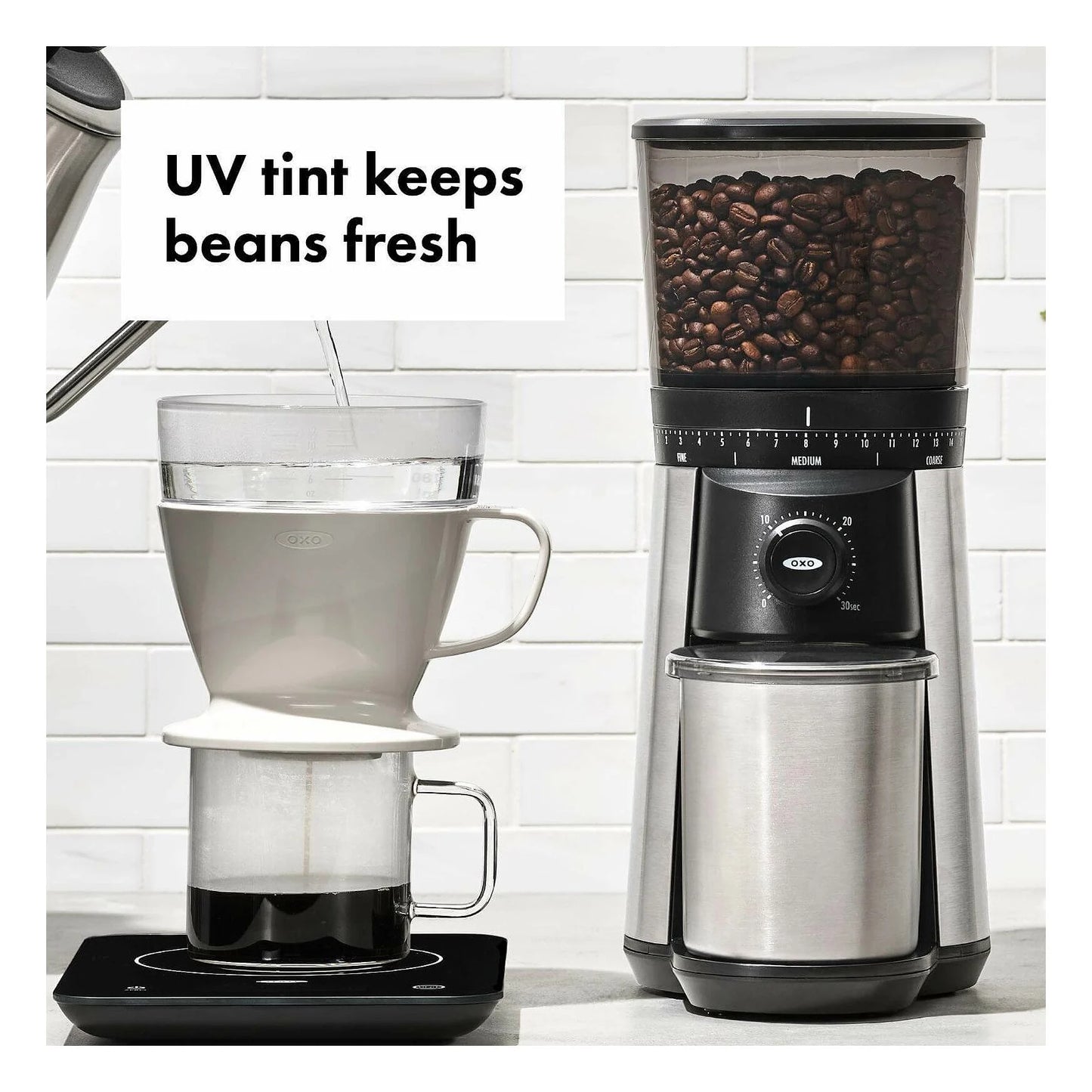 OXO Brew Time Based Conical Burr Coffee Grinder