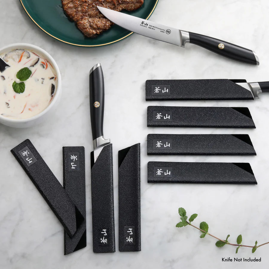 Cangshan 8-Piece Steak Knife Guard Set, Black