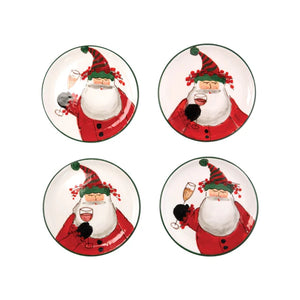 Vietri Old St. Nick Cocktail Plates