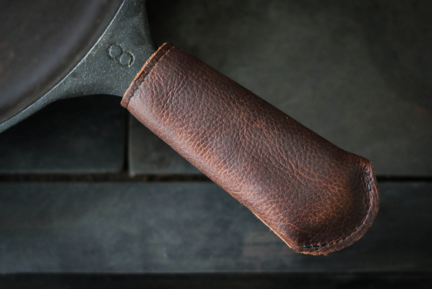 Leather Cast Iron Skillet Handle Cover
