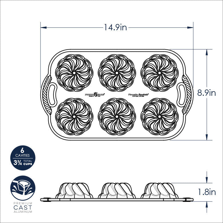 Nordicware Pirouette Bundtlette Pan