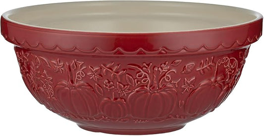 Mason Cash In The Pumpkin Patch S18 Cranberry Pumpkin Mixing Bowl, 11”