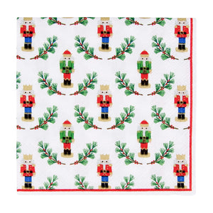 Caspari Little Nutcracker Cocktail Napkins, Set of 20