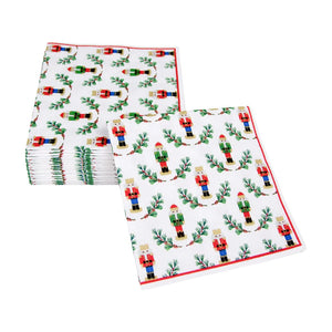 Caspari Little Nutcracker Cocktail Napkins, Set of 20