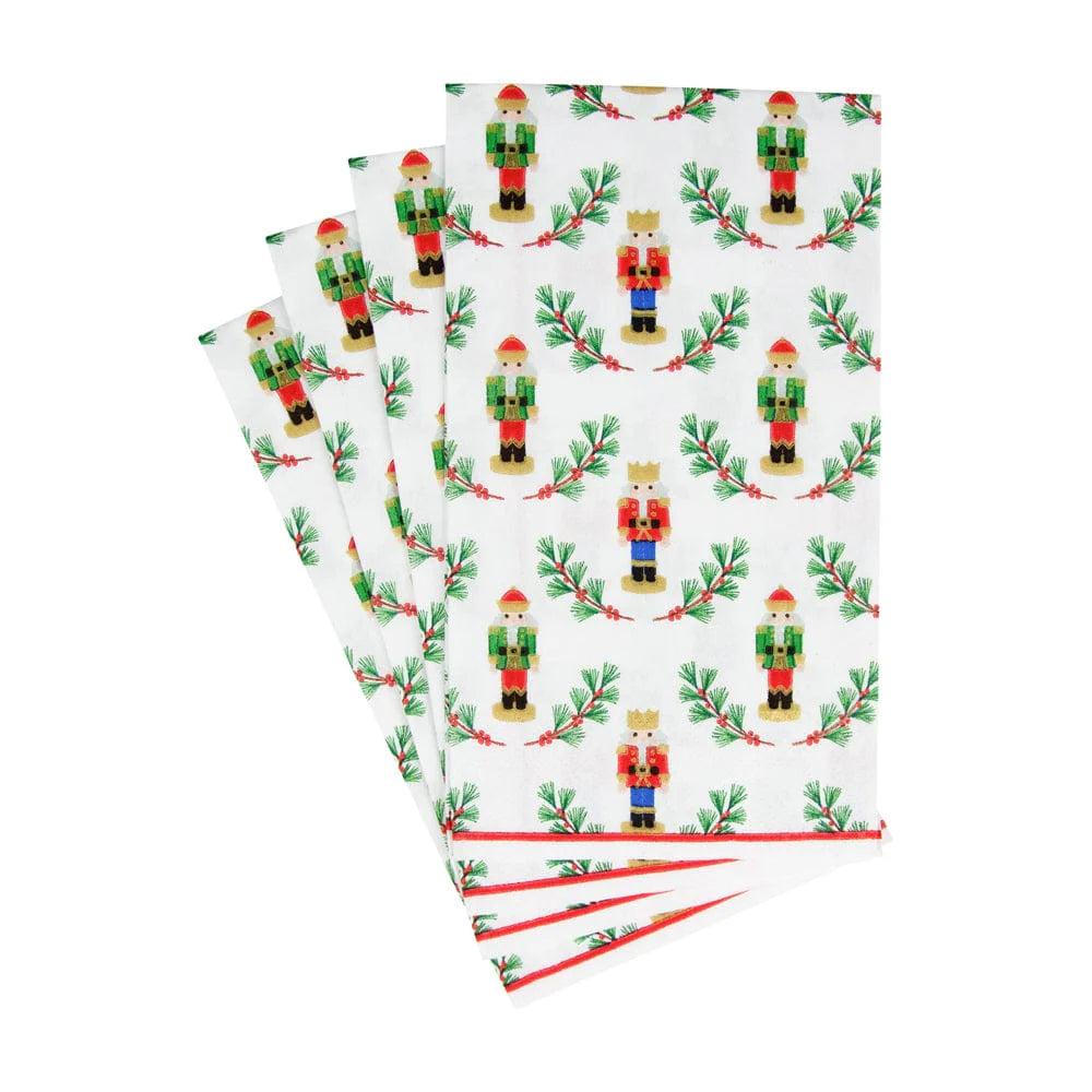 Caspari Little Nutcracker Guest Towel Napkins, Set of 15
