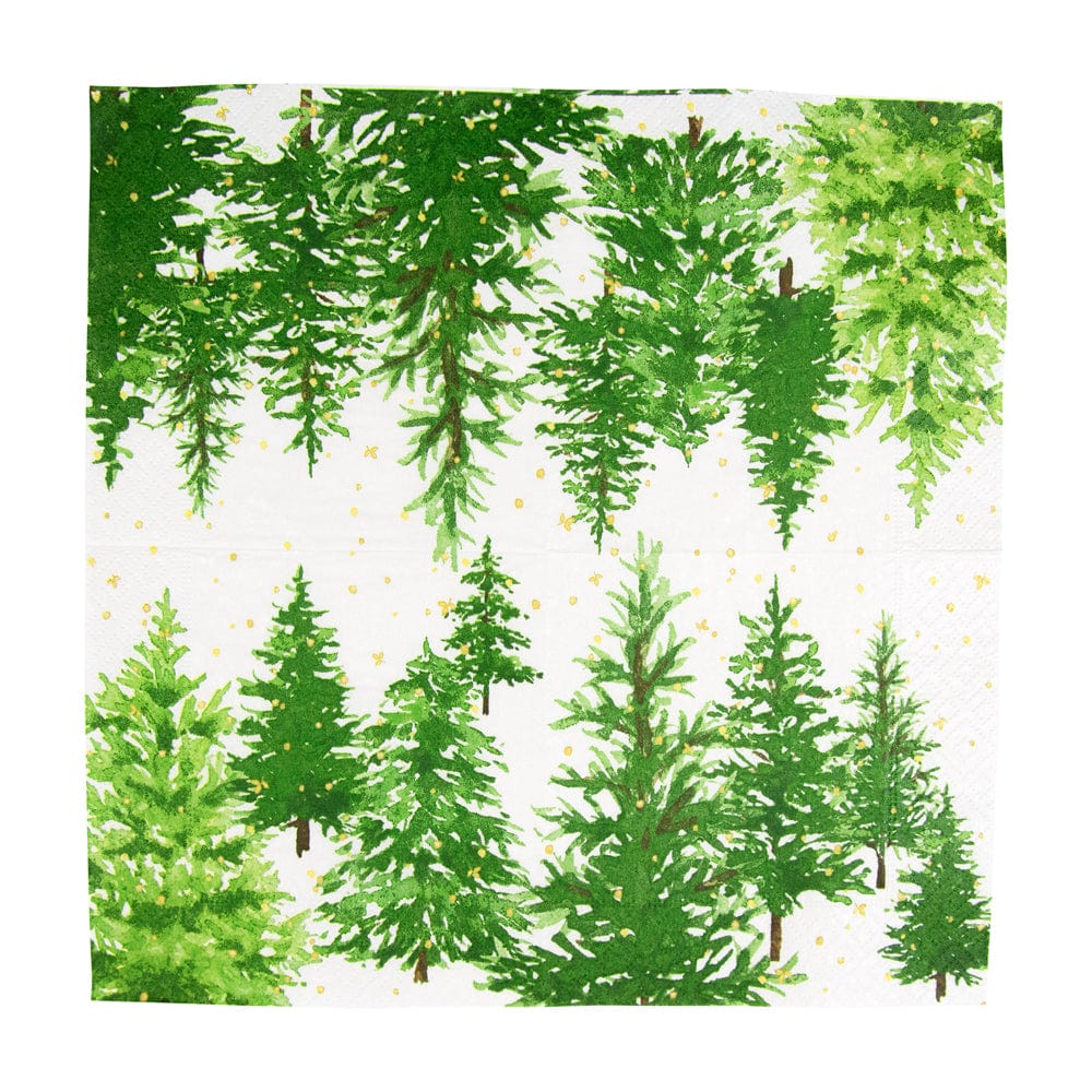 Caspari White Christmas Cocktail Napkins, Set of 20